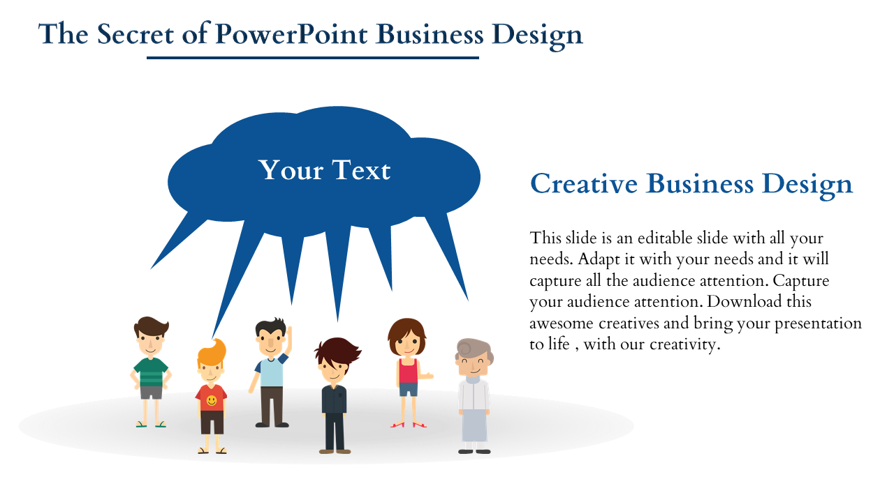 Free - PowerPoint Business Design Template With Silhouettes